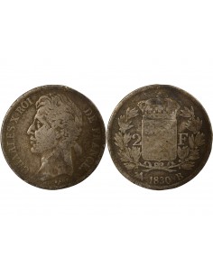 Charles X 2 francs Argent 1830 B Rouen 2