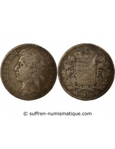 Charles X 2 francs Argent 1830 B Rouen