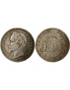 Napoléon III 2 Francs Argent 1867 A Paris 2