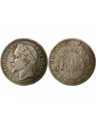 Napoléon III 2 Francs Argent 1867 A Paris