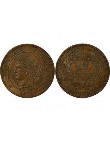 10 centimes Bronze 1871 A Paris