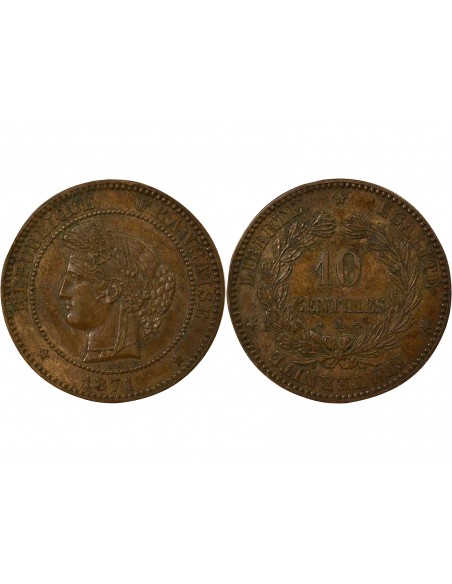 10 centimes Bronze 1871 A Paris