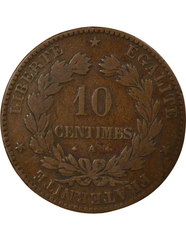 10 centimes Bronze 1876 A Paris