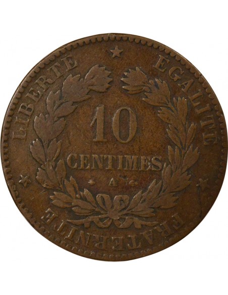 10 centimes Bronze 1876 A Paris