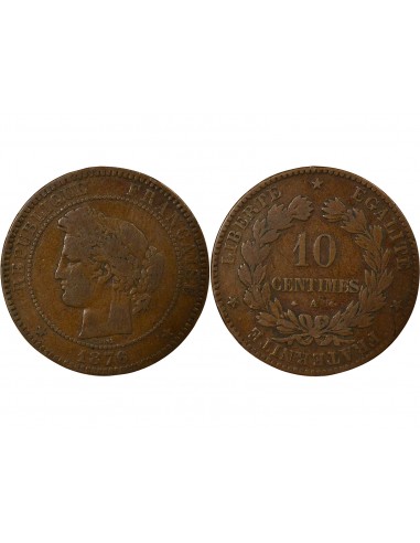 10 centimes Bronze 1876 A Paris
