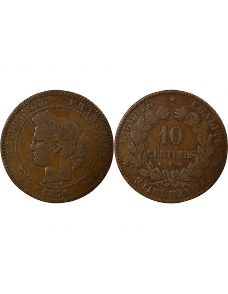 10 centimes Bronze 1876 A Paris