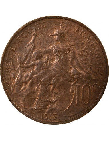 10 centimes Bronze 1915 A Paris