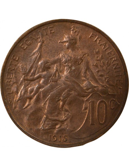 10 centimes Bronze 1915 A Paris