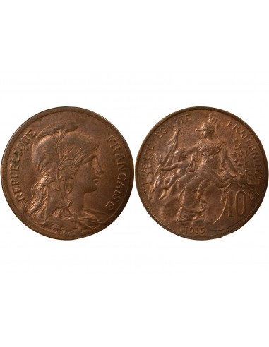 10 centimes Bronze 1915 A Paris