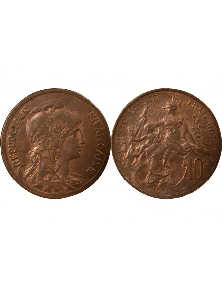 10 centimes Bronze 1915 A Paris