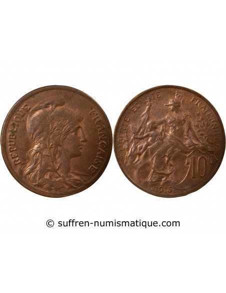 10 centimes Bronze 1915 A Paris