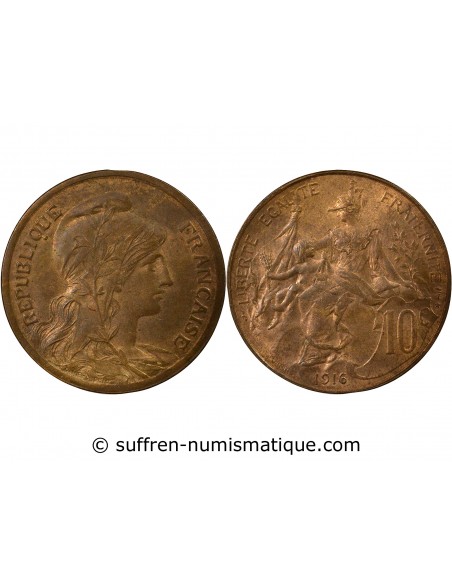 10 centimes Bronze 1916 AI Madrid