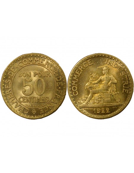 50 Centimes Bronze-Alu 1922