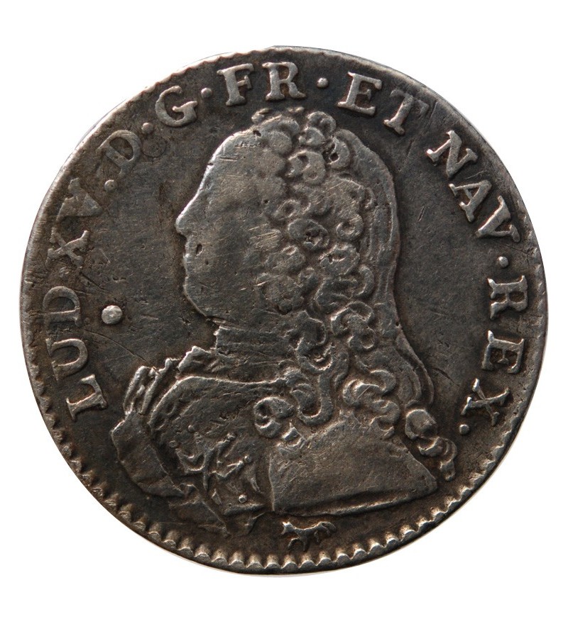 LOUIS XV - 1/10 ECU AUX BRANCHES D'OLIVIER 1729 A PARIS