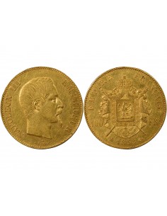 NAPOLEON III - 100 FRANCS OR TÊTE NUE - 1858 A PARIS﻿ 2
