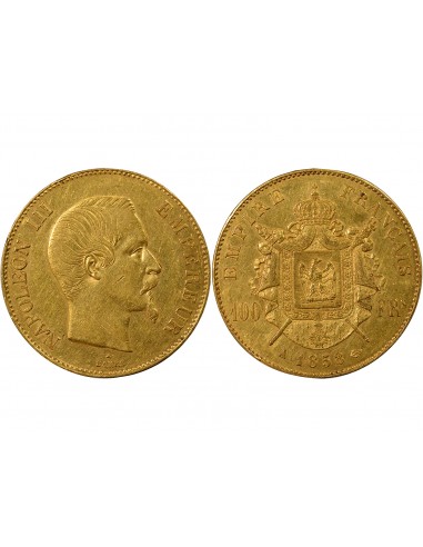 NAPOLEON III - 100 FRANCS OR TÊTE NUE - 1858 A PARIS﻿