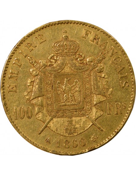 Napoléon III 100 Francs Or 1866 A Paris