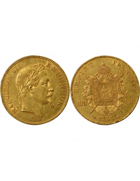 Napoléon III 100 Francs Or 1866 A Paris