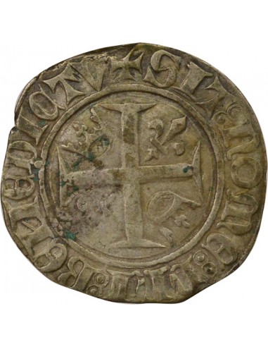 Charles VI 1 blanc Billon 1411-1417 B Rouen