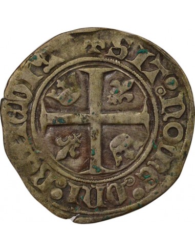 Charles VI 1 blanc Billon 1411-1417 Saint Quentin