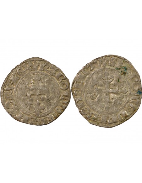 Charles VI Florette 1 gros Billon 1419-1422 A Paris