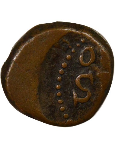 Inde Frédéric VI 4 cash Bronze 1830 Tranquebar