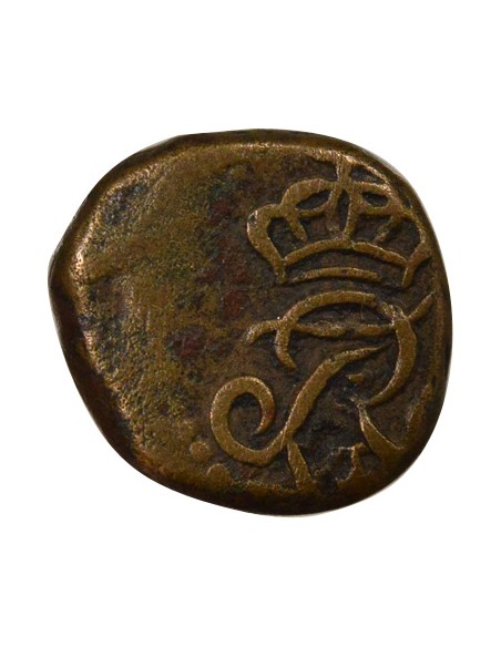 Inde Frédéric VI 4 cash Bronze 1830 Tranquebar