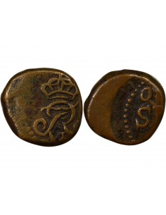 Inde Frédéric VI 4 cash Bronze 1830 Tranquebar 2