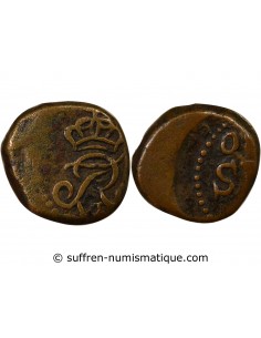 Inde Frédéric VI 4 cash Bronze 1830 Tranquebar