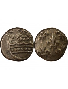 INDES FRANCAISES, LOUIS XV - 2 FANON ARGENT - 1740-1760 PONDICHERY 2