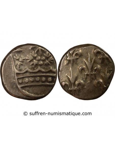 INDES FRANCAISES, LOUIS XV - 2 FANON ARGENT - 1740-1760 PONDICHERY