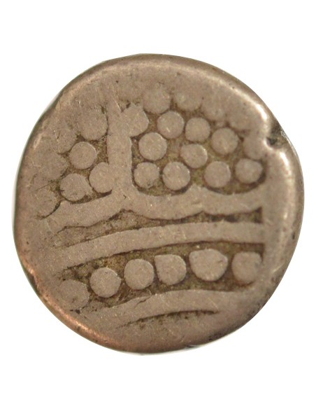 Inde Louis XV 1 fanon Argent 1750-1774 Pondichéry