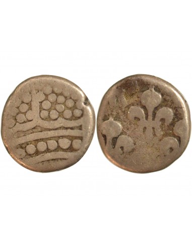 Inde Louis XV 1 fanon Argent 1750-1774 Pondichéry