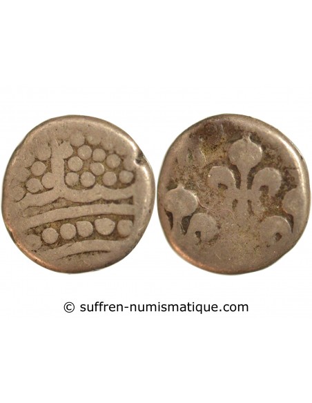 Inde Louis XV Fanon Argent 1750-1774 Pondichéry