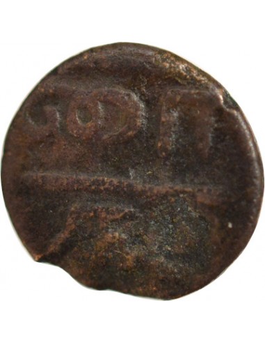 INDE FRANCAISE, KARIKAL - 1/2 CACHE PONDICHERY 1740