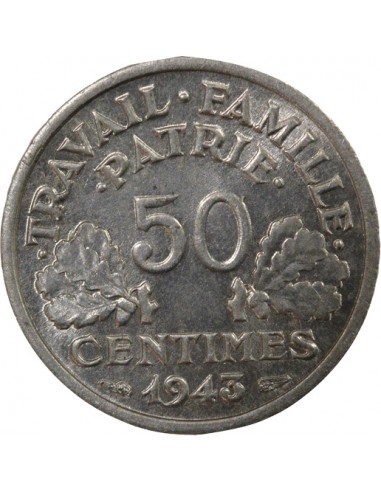 50 Centimes Aluminium 1943 A Paris