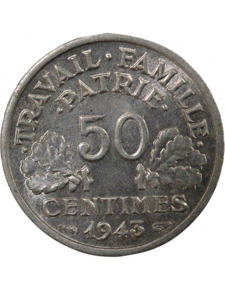 50 Centimes Aluminium 1943 A Paris