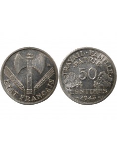 50 Centimes Aluminium 1943 A Paris 2