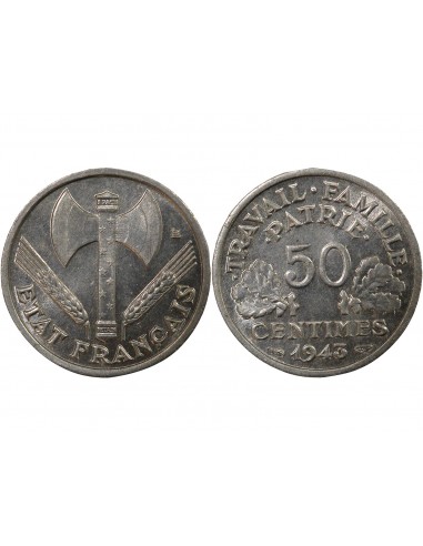 50 Centimes Aluminium 1943 A Paris