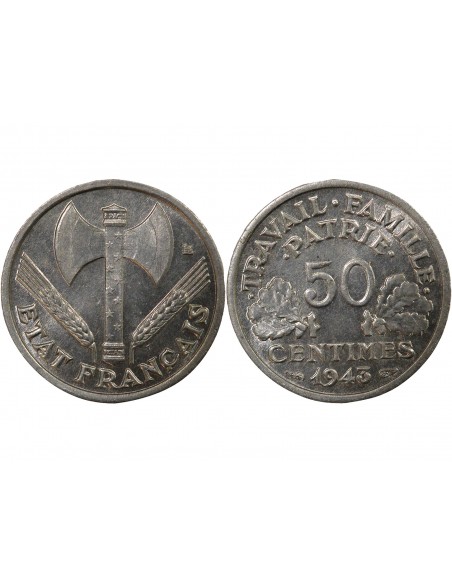 50 Centimes Aluminium 1943 A Paris