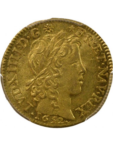 Louis XIV Louis d'or à la mèche longue Or 1652 A Paris