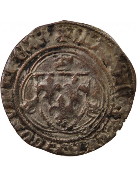 CHARLES VII - BLANC A LA COURONNE 1436 / 1461 POITIERS