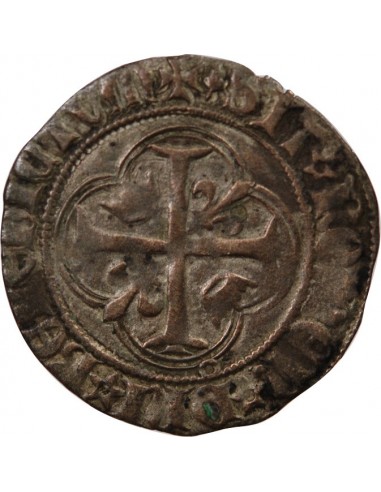 CHARLES VII - BLANC A LA COURONNE 1436 / 1461 POITIERS