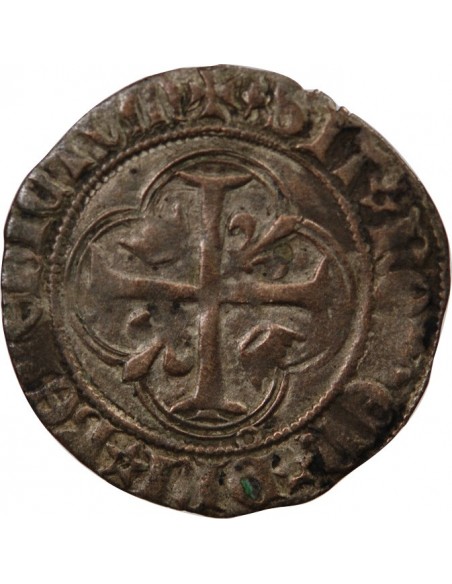 CHARLES VII - BLANC A LA COURONNE 1436 / 1461 POITIERS