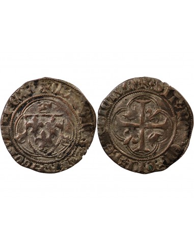 CHARLES VII - BLANC A LA COURONNE 1436 / 1461 POITIERS