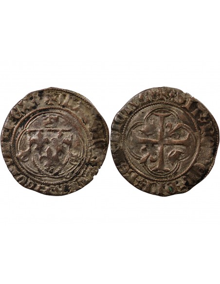 CHARLES VII - BLANC A LA COURONNE 1436 / 1461 POITIERS