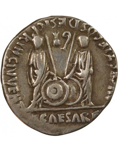 Rome Empire Auguste Caius et Lucius Denier Argent -2 à 4 D Lyon Rome Empire