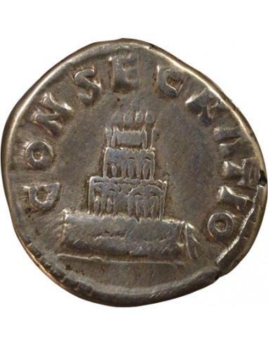 Rome Empire Antonin le Pieux Bûcher funéraire Denier Argent 161 R Rome Rome Empire