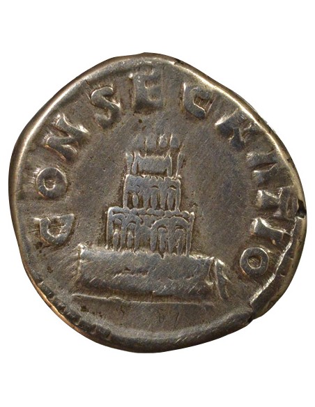 Rome Empire Antonin le Pieux Bûcher funéraire Denier Argent 161 R Rome Rome Empire