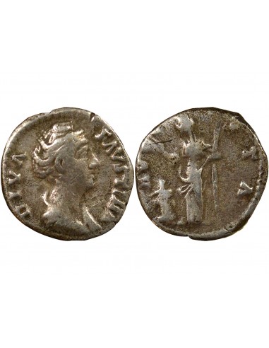Rome Empire Faustine Mère Pietas Denier Argent 147-150 R Rome Rome Empire